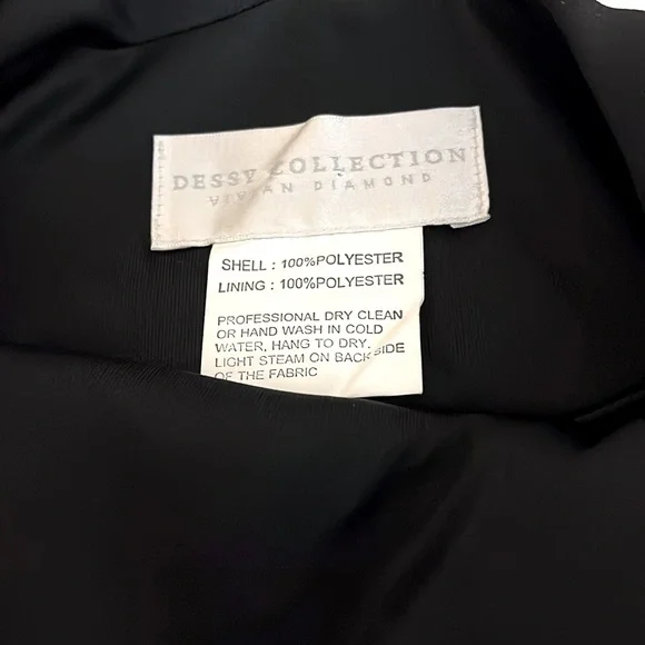 Dessy Collection Sleeveless Black Trumpet Evening Gown - Picture 7 of 11